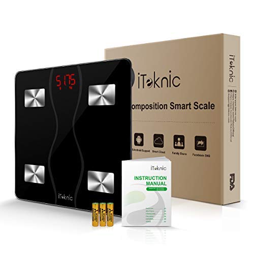 Bilancia Impedenziometrica iTeknic Bilancia Pesa Persona Digitale Massa Grassa Bluetooth Misura Precisa di Peso, Massa Magra, Massa Muscolare, BMI, Massa Ossea per Dispositivi iOS e Android - 9