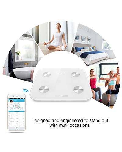 HAMSWAN Bilancia Impedenziometrica Bilancia Pesa Persona Digitale Massa Grassa Bluetooth Misura Precisa di Peso, Massa Magra, Massa Muscolare, BMI, Massa Ossea per Dispositivi iOS e Android - 8