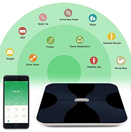 Bilancia Impedenziometrica RENPHO Bilancia Diagnostica Digitale Wireless per IOS e Android,Bluetooth Bilancia Digitale da Bagno, Grasso Corporeo Bilancia, Bilancia Pesa Persona Digitale,Massa Grassa - 2