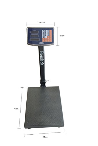 BILANCIA DIGITALE 300 KG A PIATTAFORMA ELETTRONICA DISPLAY LCD RETROILLUMINATO DIGITALE INDUSTRIALE PIEGHEVOLE *BILANCIATCS300K* - 6