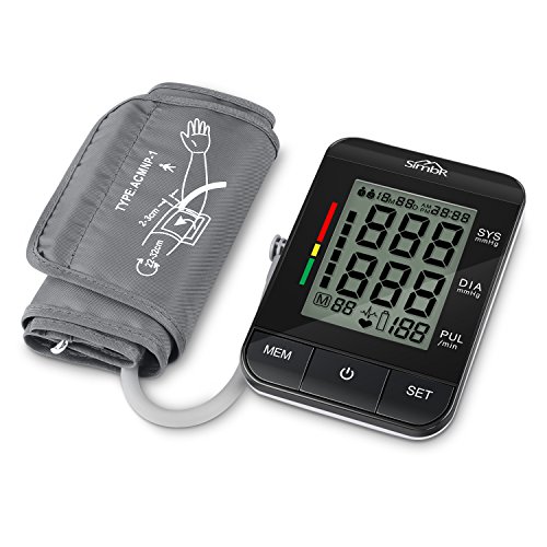 Misuratore di Pressione,SIMBR Sfigmomanometro da Braccio Schermo Retroilluminazione Memoria (2 × 90) Certificato CE FDA ROHS Ricarica Batteria o USB - 2
