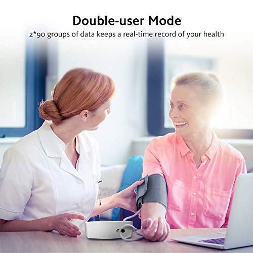 HYLOGY Misuratore Pressione da Braccio Digitale, Sfigmomanometro da Braccio Pressione Arteriosa, Grande Schermo LCD, 2 * 90 Posizioni di Memoria (grigio) (GRIGIO) - 7