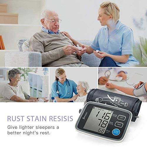 HYLOGY Misuratore Pressione da Braccio Digitale, Sfigmomanometro da Braccio Pressione Arteriosa, Grande Schermo LCD, 2 * 90 Posizioni di Memoria (grigio) (GRIGIO) - 8