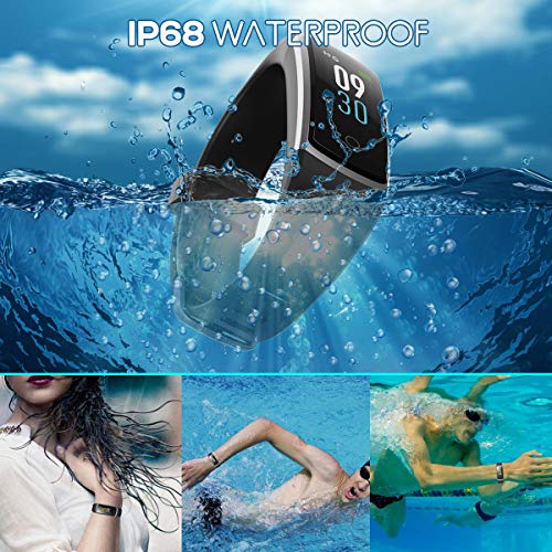 CHEREEKI Fitness Tracker, Orologio Fitness Braccialetto Pressione Sanguigna Cardiofrequenzimetro da Polso Impermeabile IP68 Smartwatch Contapassi Calorie Corsa Sport Watch - 2