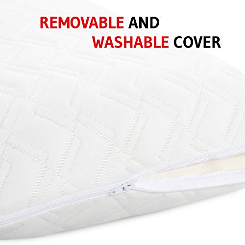 Pillow Lovers Cuscino Sandwich | Doppia Confezione | 90% Imbottitura in Memory Foam | Federa in Tencel | Ipoallergenico | Ottima igiene | Made in Europa | 40 x 80 - 4