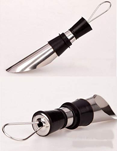 le bottiglie di vino in acciaio inossidabile aerating beccuccio e sommelier con tappo di bottiglia di liquore e vino – set (5 confezioni regalo) - 3