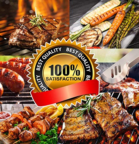 20pcs Set di Strumenti per Barbecue in Acciaio Inox con Delicata Custodia in Alluminio – Attrezzi per Barbecue Professionali Resistenti Kit Barbecue – Regalo di Compleanno Ideale per Gli Uomini papà - 7
