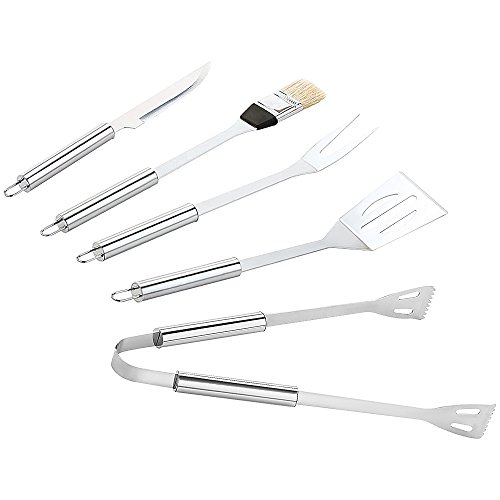 SunJas Set di Attrezzi per Barbecue per Barbecue in Acciaio Inossidabile da 24 Pezzi con Confezione Regalo – Set di Accessori per Barbecue di Cottura per Barbecue all’Aperto in Alluminio - 3
