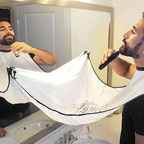 Grembiule da barba – Mantellina da barba da uomo, alla moda, accessorio da bagno creativo, idea regalo per papà, fidanzato e fratello - 2