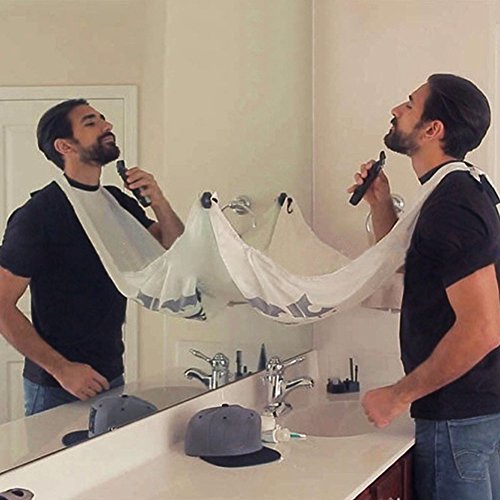 Grembiule da barba – Mantellina da barba da uomo, alla moda, accessorio da bagno creativo, idea regalo per papà, fidanzato e fratello - 6