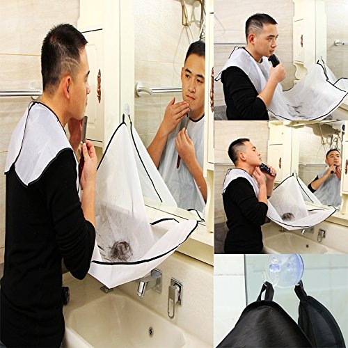 Grembiule da barba – Mantellina da barba da uomo, alla moda, accessorio da bagno creativo, idea regalo per papà, fidanzato e fratello - 7