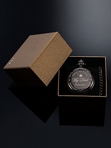 Orologio da Tasca Regali Incisi per Papà Padre con Scatola Regalo, Natale Compleanno Festa del Papà Regalo dalla Figlia Figlio Mio - 7