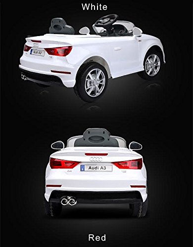 Babycar Auto Elettrica Audi A3 S Line Bianca 12 volt con telecomando e ammortizzatori reali per Bambini - 4