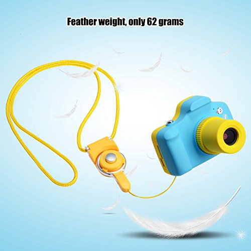Samoleus Macchina Fotografica per Bambini, Mini Fotocamera Digitale Portatile, Digital Camera Kids Videocamera HD 1080P / 5MP / LCD da 1.5 Pollici / con Scheda SD da 8 GB (Blu) - 5