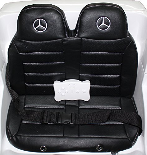 Mondial Toys Auto Macchina ELETTRICA 12V per Bambini Mercedes GL63 AMG con Sedile in Pelle Ruote in Gomma Telecomando Bianca - 6
