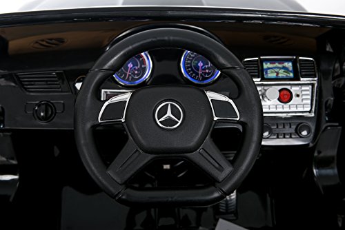 Mondial Toys Auto Macchina ELETTRICA 12V per Bambini Mercedes GL63 AMG con Sedile in Pelle Ruote in Gomma Telecomando Bianca - 9