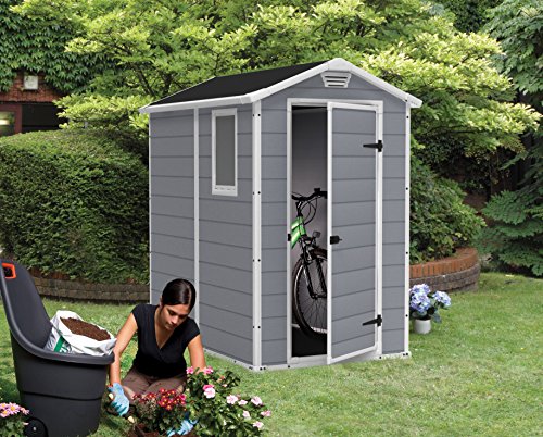 Keter Manor 46S Casetta, Grigio, 130x192x198 cm - 3