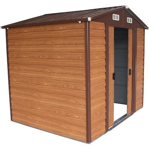 ITALFROM Box Casetta Casette Rimessa Ripostiglio Garage Auto per Giardino Lamiera Zincata – Misura cm 152x193x203h - 4