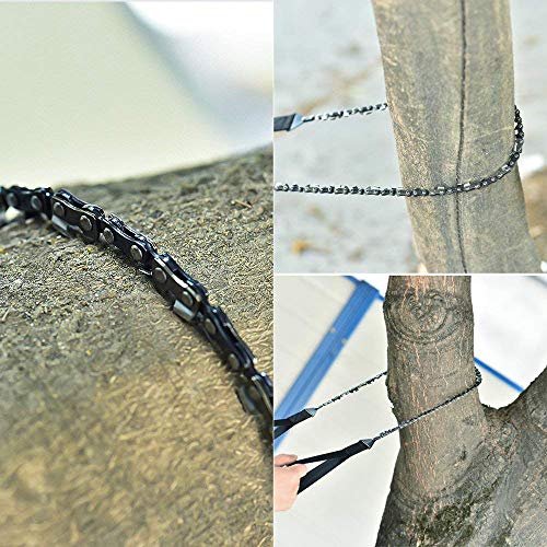 Amasawa Motosega a Mano, Pocket Chainsaw Hand Chain Saw Sega a Mano con Sacchetto di Trasporto per Gli Attrezzi da Campeggio,Il Giardinaggio e Le Emergenze (24 Pollici) - 6