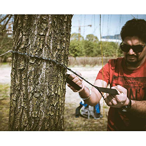 Amasawa Motosega a Mano, Pocket Chainsaw Hand Chain Saw Sega a Mano con Sacchetto di Trasporto per Gli Attrezzi da Campeggio,Il Giardinaggio e Le Emergenze (24 Pollici) - 8