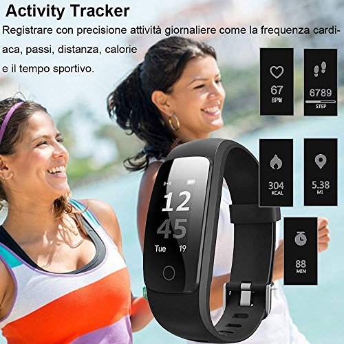 Willful Fitness Tracker Orologio Cardiofrequenzimetro da Polso Smartwatch Android iOS Smart Watch Donna Uomo Bambini Impermeabile IP67 Contapassi Cronometro per iPhone Samsung Xiaomi Huawei - 3
