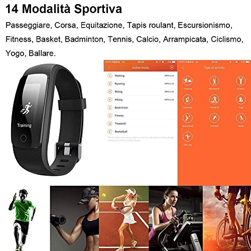 Willful Fitness Tracker Orologio Cardiofrequenzimetro da Polso Smartwatch Android iOS Smart Watch Donna Uomo Bambini Impermeabile IP67 Contapassi Cronometro per iPhone Samsung Xiaomi Huawei - 4