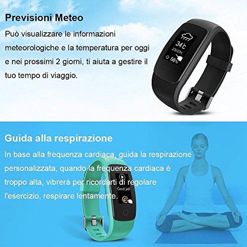 Willful Fitness Tracker Orologio Cardiofrequenzimetro da Polso Smartwatch Android iOS Smart Watch Donna Uomo Bambini Impermeabile IP67 Contapassi Cronometro per iPhone Samsung Xiaomi Huawei - 5