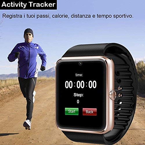 Willful Smartwatch Android iOS Smart Watch Telefono Touch con SIM Slot Notifiche per iPhone Samsung Hawei Xiaomi Orologio Braccialetto Fitness Activity Tracker Donna Uomo Bambini Contapassi Calorie - 5