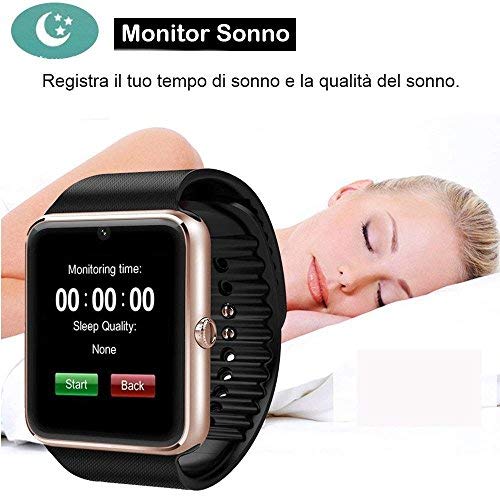 Willful Smartwatch Android iOS Smart Watch Telefono Touch con SIM Slot Notifiche per iPhone Samsung Hawei Xiaomi Orologio Braccialetto Fitness Activity Tracker Donna Uomo Bambini Contapassi Calorie - 6
