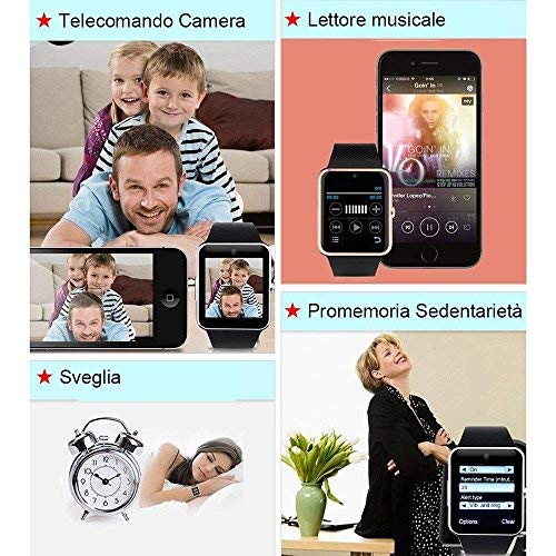 Willful Smartwatch Android iOS Smart Watch Telefono Touch con SIM Slot Notifiche per iPhone Samsung Hawei Xiaomi Orologio Braccialetto Fitness Activity Tracker Donna Uomo Bambini Contapassi Calorie - 7
