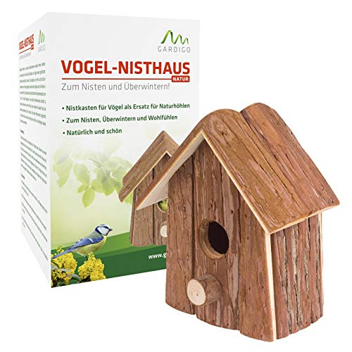 Gardigo – Nido per Uccelli; Casetta, Nido per Uccellini, Uccelli Selvatici in Legno, da esterno; Decorazione Giardino, Terrazza o Balcone - 4