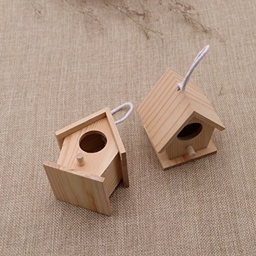 SUPVOX Nido per Uccelli Legno da Appendere 4 Pezzi - 4