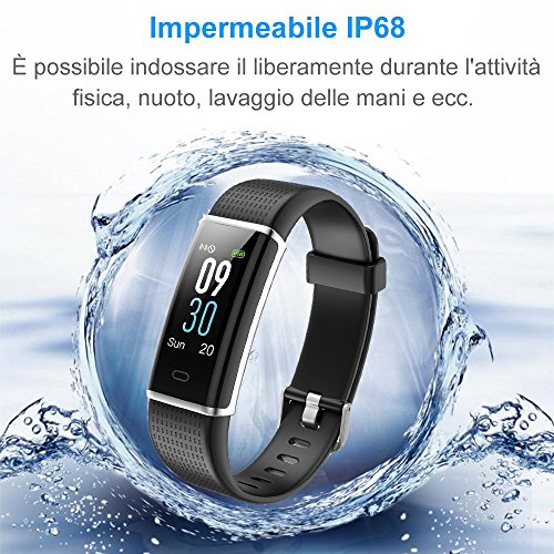 Willful Orologio Fitness Tracker Smartwatch Android iOS Cardiofrequenzimetro da Polso Smart Watch Uomo Donna Bambini Contapassi Calorie Corsa Sport Impermeabile IP68 per iPhone Samsung Xiaomi Huawei - 3
