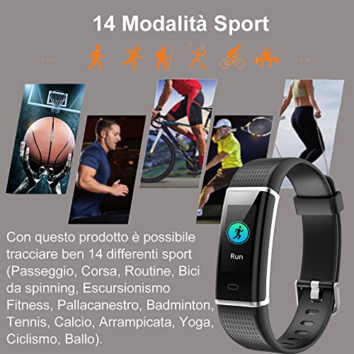 Willful Orologio Fitness Tracker Smartwatch Android iOS Cardiofrequenzimetro da Polso Smart Watch Uomo Donna Bambini Contapassi Calorie Corsa Sport Impermeabile IP68 per iPhone Samsung Xiaomi Huawei - 4