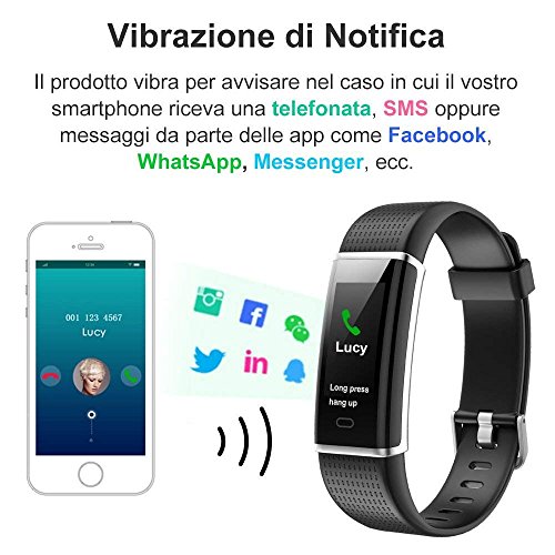 Willful Orologio Fitness Tracker Smartwatch Android iOS Cardiofrequenzimetro da Polso Smart Watch Uomo Donna Bambini Contapassi Calorie Corsa Sport Impermeabile IP68 per iPhone Samsung Xiaomi Huawei - 6