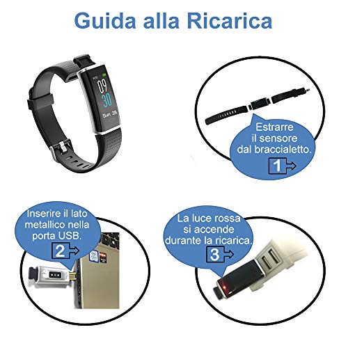 Willful Orologio Fitness Tracker Smartwatch Android iOS Cardiofrequenzimetro da Polso Smart Watch Uomo Donna Bambini Contapassi Calorie Corsa Sport Impermeabile IP68 per iPhone Samsung Xiaomi Huawei - 7