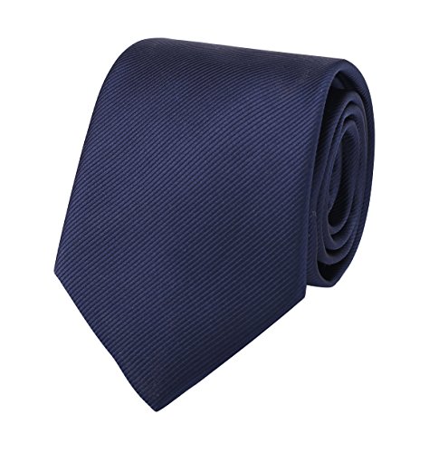 MASSI MORINO Uomo Designer Cravatta – Box Set con fazzoletto, Gemelli e Fermacravatta X cucita a mano in microfibra in colori assortiti – confezione regalo (blu scuro) - 2