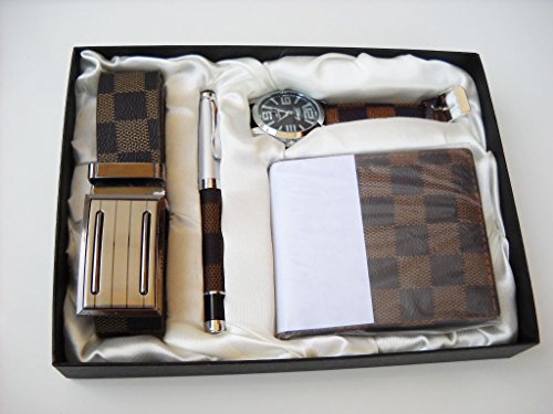Cofanetto regalo uomo orologio penna portafoglio e cintura set laurea - 2