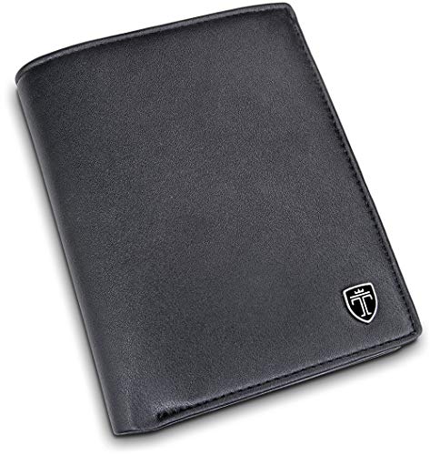TRAVANDO ® Portafoglio Uomo „RIGA“ con protezione RFID | Porta Carte di Credito nero con Portamonete, Borsellino, Portafogli in formato Verticale | Porta Banconote | Wallet Porta monete Regalo - 8