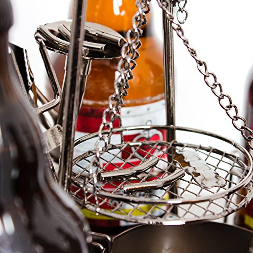 BRUBAKER portabottiglie birra dal design ‘stazione barbecue’ con biglietto di auguri - 3