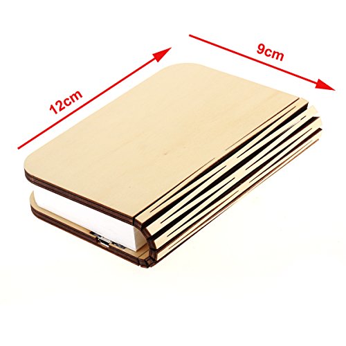 lampade libro USB ricaricabile pieghevole in legno magnetico LED Light del libro di lamp – 1000mAh batterie al litio scrivania lampada da tavolo - 5
