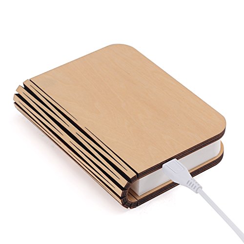 lampade libro USB ricaricabile pieghevole in legno magnetico LED Light del libro di lamp – 1000mAh batterie al litio scrivania lampada da tavolo - 7