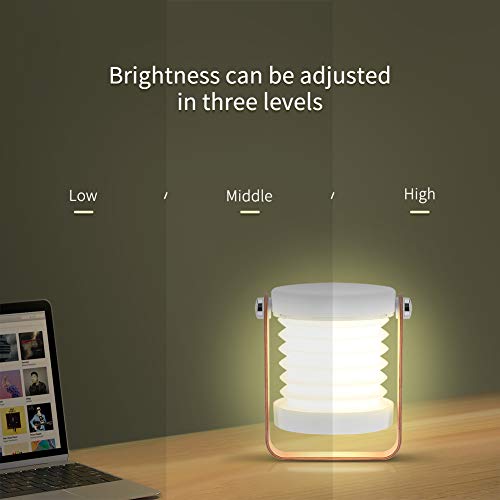 Lampada da Scrivania LED Comodino Tavolo Luce Notturna Lettura Tre Luminosità Regolabile Rotabile Touch Portatile MUBYTREE - 4