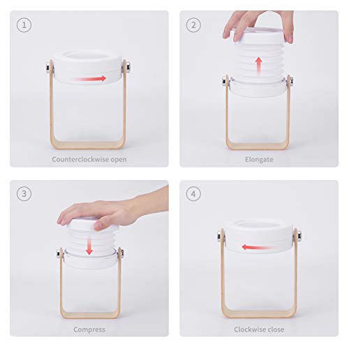 Lampada da Scrivania LED Comodino Tavolo Luce Notturna Lettura Tre Luminosità Regolabile Rotabile Touch Portatile MUBYTREE - 7