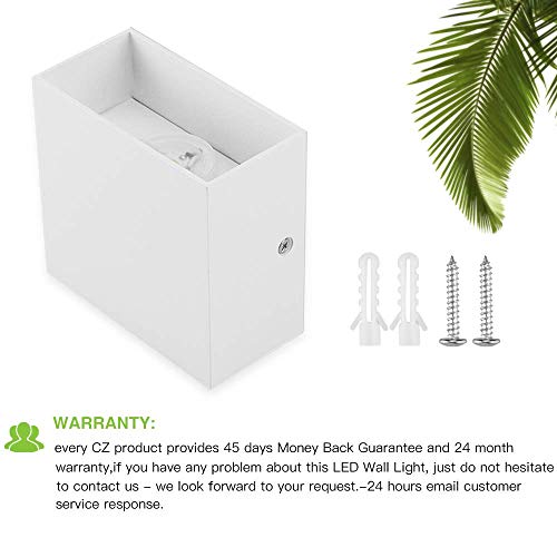 2 Pezzi 6W LED Applique da parete Lampada da Parete Bianco Caldo 3000k Moderno in Alluminio per Soggiorno Camera da Letto Corridoio Scale Cucina Sala da Pranzo - 7