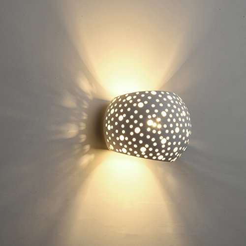 LED applique Lampada da Parete contemporanee con 5W LED Illuminazione A PareteTipo di protezione G9 Protezione ambientale del gesso Lampade a parete Bianco caldo - 2