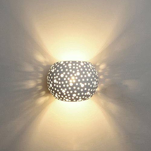 LED applique Lampada da Parete contemporanee con 5W LED Illuminazione A PareteTipo di protezione G9 Protezione ambientale del gesso Lampade a parete Bianco caldo - 3