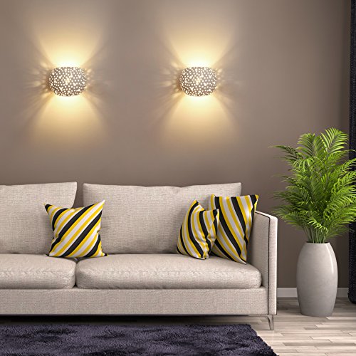 LED applique Lampada da Parete contemporanee con 5W LED Illuminazione A PareteTipo di protezione G9 Protezione ambientale del gesso Lampade a parete Bianco caldo - 4