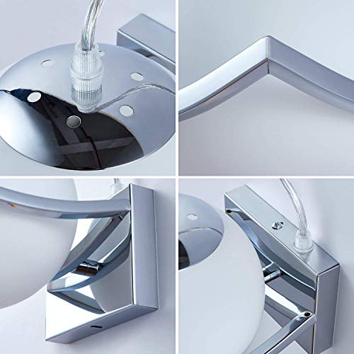 DAXGD LED Luci sfera di vetro Lampade da parete per la casa, Applique da parete Interno per camera da letto, soggiorno, corridoio - 4