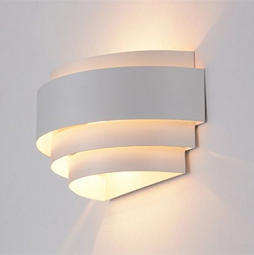 Glighone Applique da Parete Interni Lampada a Muro Applique LED Moderne in Metallo 5W per Decorazione Soggiorno Camera da Letto Bagno Colore Bianco Caldo - 2